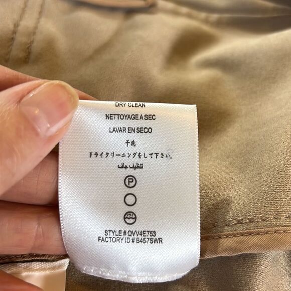 BCBGMAXAZRIA Women’s Reiss Stretch Woven Microsuede Fringe Jacket Tan Size XS - Picture 16 of 16